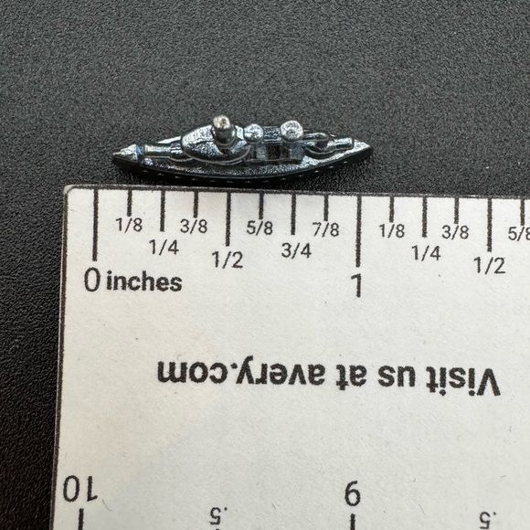 Miniature Monopoly Battleship Game Replacement Silver Ship Figurine - Picture 10 of 10